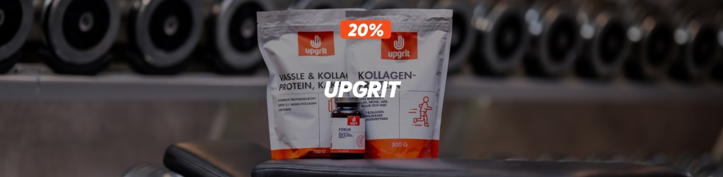 20% rabatt p hela sortimentet frn Upgrit